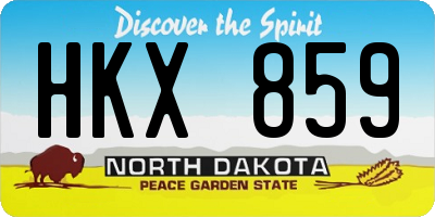 ND license plate HKX859