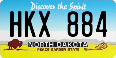 ND license plate HKX884