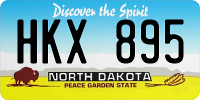 ND license plate HKX895