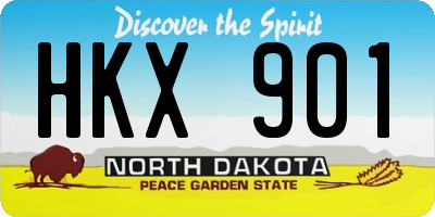ND license plate HKX901