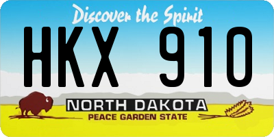 ND license plate HKX910