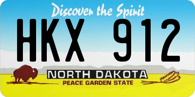 ND license plate HKX912