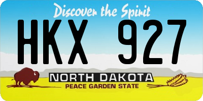 ND license plate HKX927