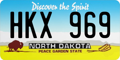 ND license plate HKX969