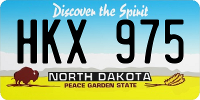 ND license plate HKX975