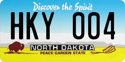 ND license plate HKY004