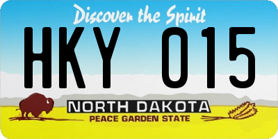 ND license plate HKY015