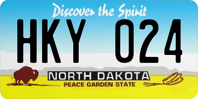 ND license plate HKY024