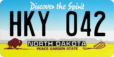 ND license plate HKY042