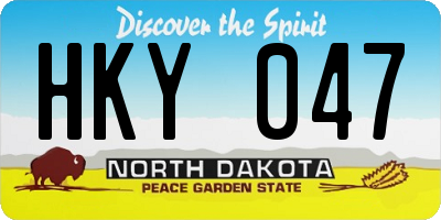 ND license plate HKY047