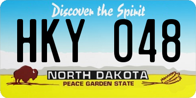 ND license plate HKY048