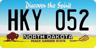 ND license plate HKY052