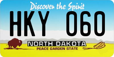 ND license plate HKY060