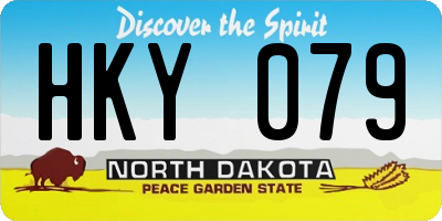 ND license plate HKY079