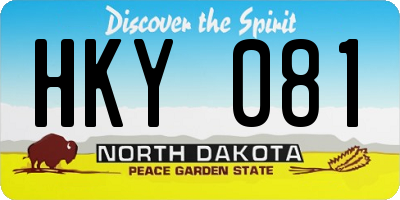 ND license plate HKY081