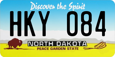 ND license plate HKY084