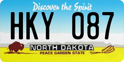 ND license plate HKY087