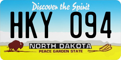 ND license plate HKY094