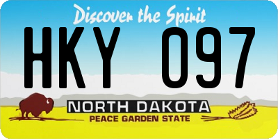 ND license plate HKY097