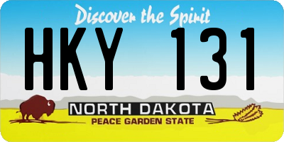 ND license plate HKY131