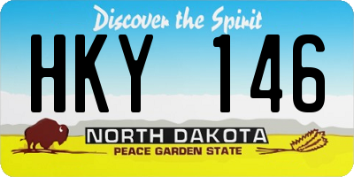 ND license plate HKY146