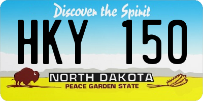 ND license plate HKY150