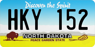 ND license plate HKY152