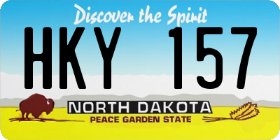 ND license plate HKY157