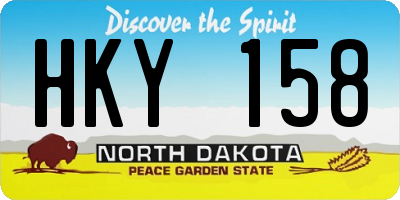 ND license plate HKY158