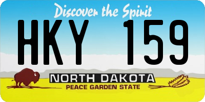 ND license plate HKY159