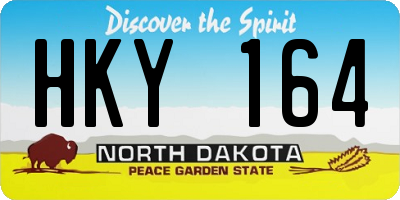 ND license plate HKY164