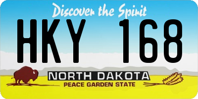 ND license plate HKY168