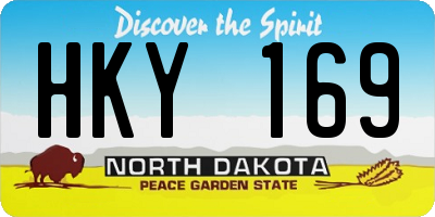 ND license plate HKY169