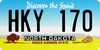 ND license plate HKY170