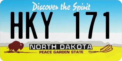 ND license plate HKY171