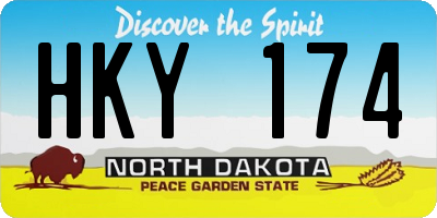 ND license plate HKY174