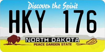 ND license plate HKY176
