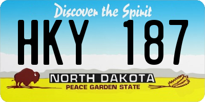 ND license plate HKY187