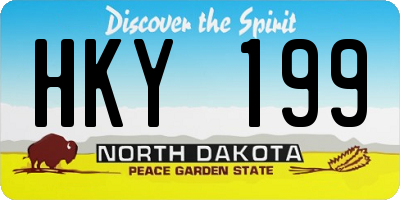 ND license plate HKY199