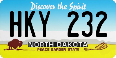 ND license plate HKY232