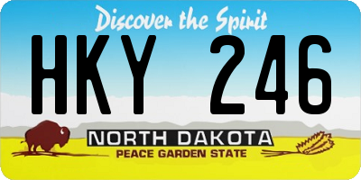 ND license plate HKY246