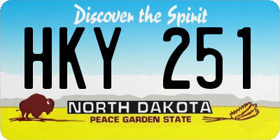 ND license plate HKY251