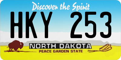ND license plate HKY253