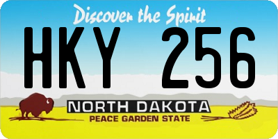 ND license plate HKY256