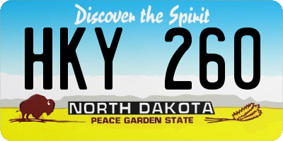 ND license plate HKY260