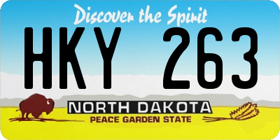 ND license plate HKY263