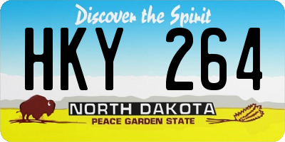 ND license plate HKY264