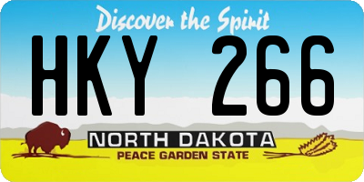 ND license plate HKY266