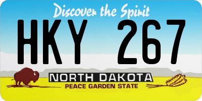 ND license plate HKY267