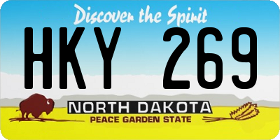 ND license plate HKY269